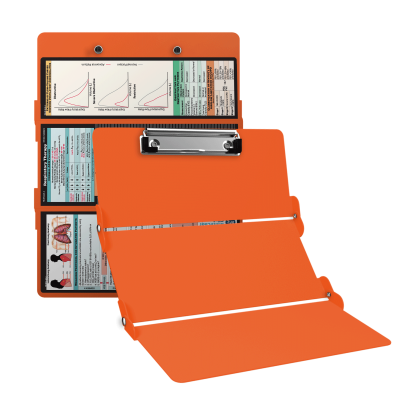 WhiteCoat Clipboard® Trifold - Orange Respiratory Therapy Edition